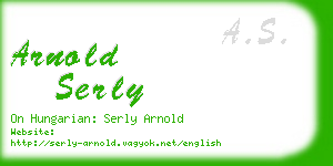 arnold serly business card
